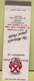 Matchbook Cover - St Andrews Golf Club St Charles MO