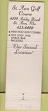 Matchbook Cover - St Andrews Golf Club St Charles MO