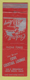 Matchbook Cover - Lou Brown Cove Cocktail Lounge Long Beach CA WORN