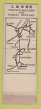 Matchbook Cover - L&N Railroad Louisville Nashville WEAR