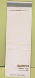 Matchbook Cover - Oakwood Country Club Kansas City MO