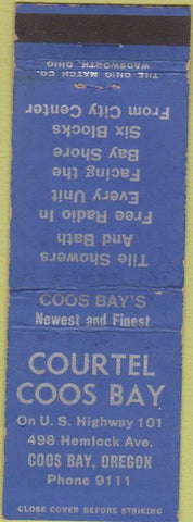 Matchbook Cover - Courtel Coos Bay Motel Coos Bay OR