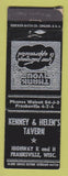 Matchbook Cover - Kenney & Helen's Tavern Franksville WI