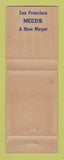 Matchbook Cover - Russell L Wolden Mayor Election San Francisco CA WORN