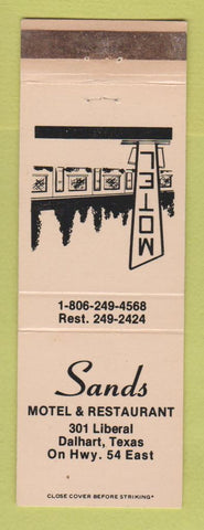 Matchbook Cover - Sands Motel Restaurant Dalhart TX WEAR