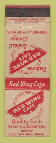 Matchbook Cover - Red Wing Cafe Denver Colorado WEAR