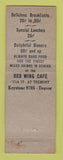 Matchbook Cover - Red Wing Cafe Denver Colorado WEAR