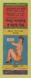 Matchbook Cover - City Grille Radiator Shop San Francisco CA pinup WEAR