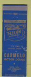 Matchbook Cover - Carmelo Motor Lodge San Clemente CA