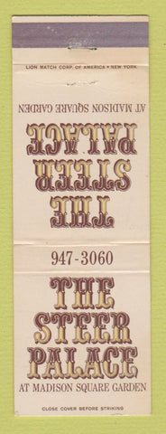 Matchbook Cover - The Steer Palace Madison Square Garden New York City