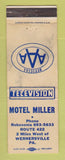 Matchbook Cover - Motel Miller Wernersville PA WORN