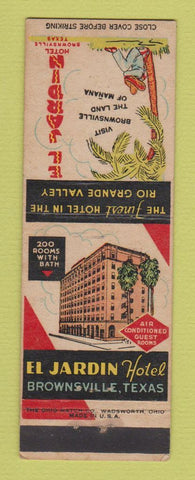 Matchbook Cover - El Jardin Hotel Brownsville TX
