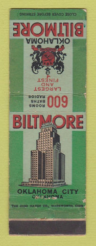 Matchbook Cover - Oklahoma Biltmore Hotel Oklahoma City OK WEAR