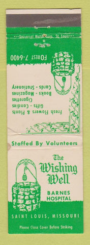 Matchbook Cover - Wishing Well Barnes Hospital St Louis MO