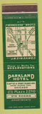 Matchbook Cover - Parkland Hotel Chicago IL
