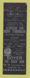 Matchbook Cover - Boyer Auto Radio Ardmore PA MERCHANTS WEAR