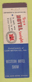 Matchbook Cover - Western Hotel Show Lion Match