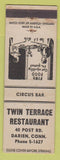 Matchbook Cover - Twin Terrace Restaurant Darien CT