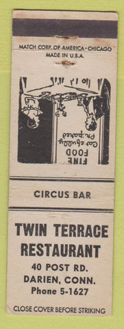 Matchbook Cover - Twin Terrace Restaurant Darien CT