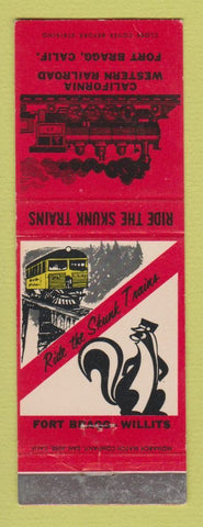 Matchbook Cover - California Western Railroad Skunk Train Fort Bragg CA WEAR