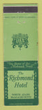 Matchbook Cover - Richmond Hotel North Adams MA WEAR