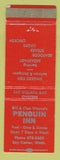 Matchbook Cover - Penguin Inn Bay Center WA WORN