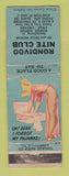 Matchbook Cover - Rondivoo Nite Club Stratford pinup WEAR