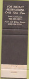 Matchbook Cover - Vagabond Motor Hotel CA