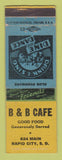 Matchbook Cover - B&B Cafe Rapid City SD