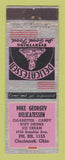 Matchbook Cover - Mike Georgev Deli Cincinnati OH