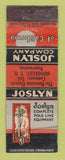 Matchbook Cover - Joslyn Lineman Pole Equipment Honolulu Hawaii WEAR