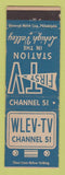 Matchbook Cover - WLEV TV Channel 51 Bethlehem Allentown Easton PA WEAR