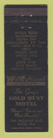 Matchbook Cover - Stu Gray's Gold Dust Motel Miami FL