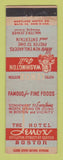 Matchbook Cover - Hotel Lenox Boston MA Washington Grill