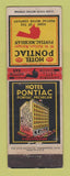 Matchbook Cover - Hotel Pontiac MI WEAR