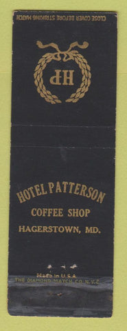 Matchbook Cover - Hotel Patterson Hagerstown MD WORN