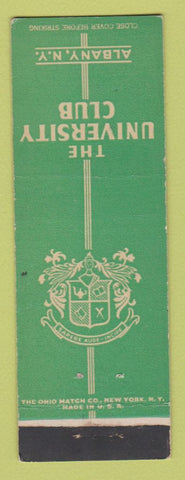 Matchbook Cover - University Club Albany NY