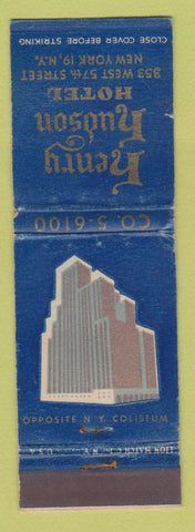 Matchbook Cover - Henry Hudson Hotel New York City WORN
