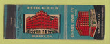 Matchbook Cover - Daneil Ashley Hotel Valdosta GA Hotel Gordon Albany WEAR