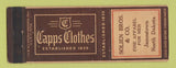 Matchbook Cover - Capps Clothes Solien Bros men's Jamestown ND