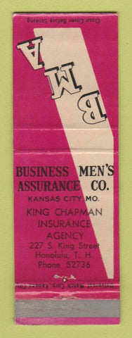 Matchbook Cover - Insurance King Chapman Honolulu Hawaii WEAR