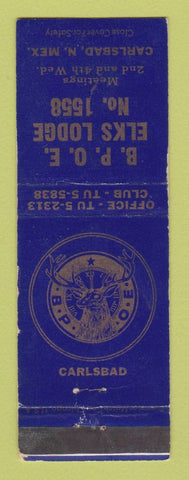 Matchbook Cover - Elks Lodge Carlsbad NM