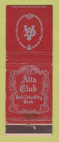 Matchbook Cover - Alta Club Salt Lake City UT WEAR