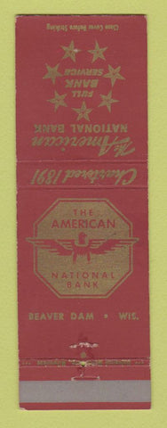 Matchbook Cover - American National Bank Beaver Dam WI