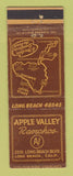 Matchbook Cover - Apple Valley Ranchos Long Beach CA WEAR