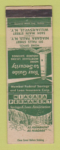 Matchbook Cover - Niagara Permanent Savings Loan Niagara Falls NY