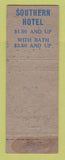 Matchbook Cover - Southern Hotel Fort Smith AR WEAR