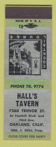 Matchbook Cover - Hall's Tavern Oakland CA