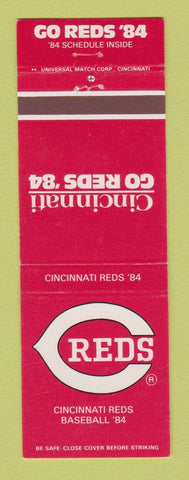 Matchbook Cover - Cincinnati Reds Baseball 1984 Schedule