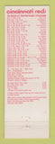 Matchbook Cover - Cincinnati Reds Baseball 1984 Schedule